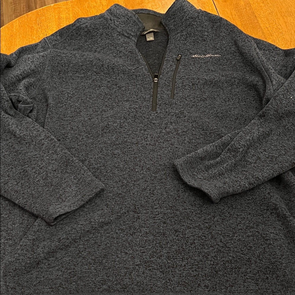 Eddie Bauer Men's Blue Zip-Up Sweater 3XLT Tall Big & Tall